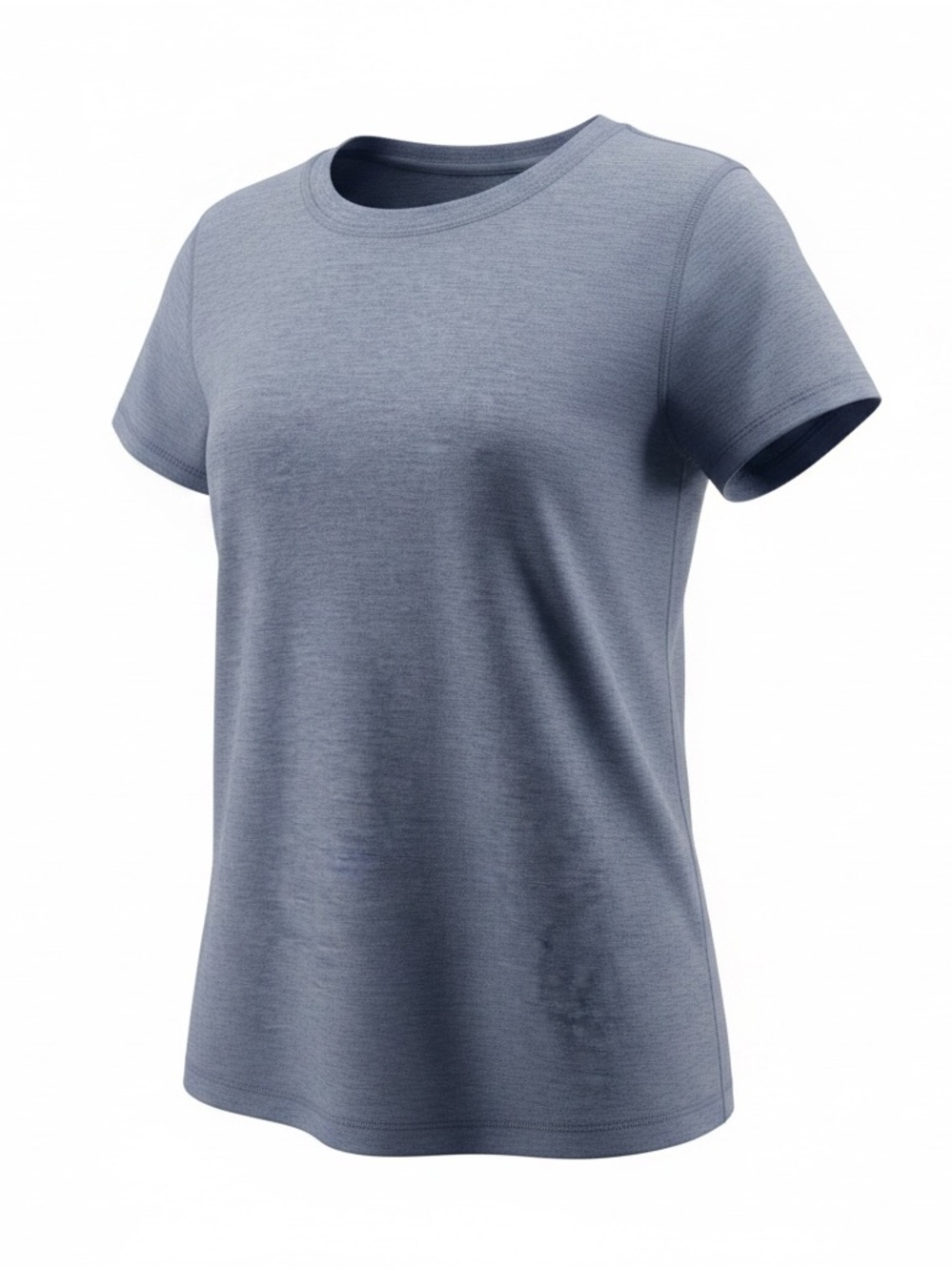 Eddie Bauer Women's Short Sleeve Crew Neck Tee in Heather Slate Blue size XL